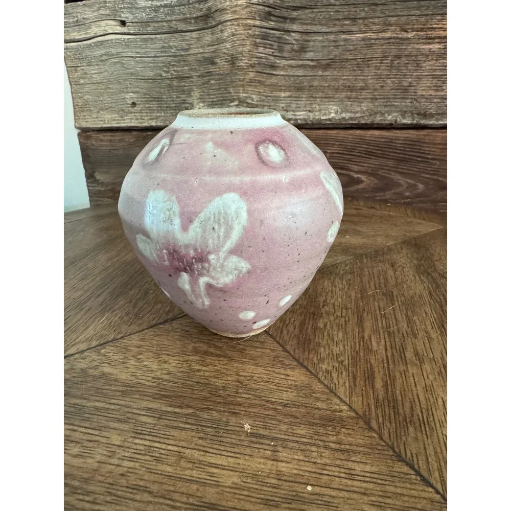 Vintage 1994 Karma Pottery Vase by Nancy Gisborne Signed New Zealand Studio art